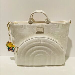 Loungefly x Rainbow Brite Iridescent Convertible Backpack & Tote Crossbody Bag